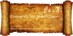 Csongrádi Napóleon névjegykártya